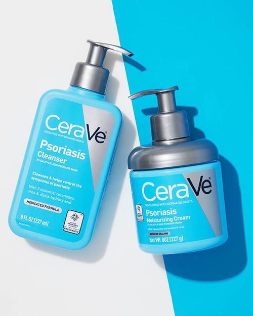 پاککەرەوەی CeraVe بۆ چارەسەری سەدەف