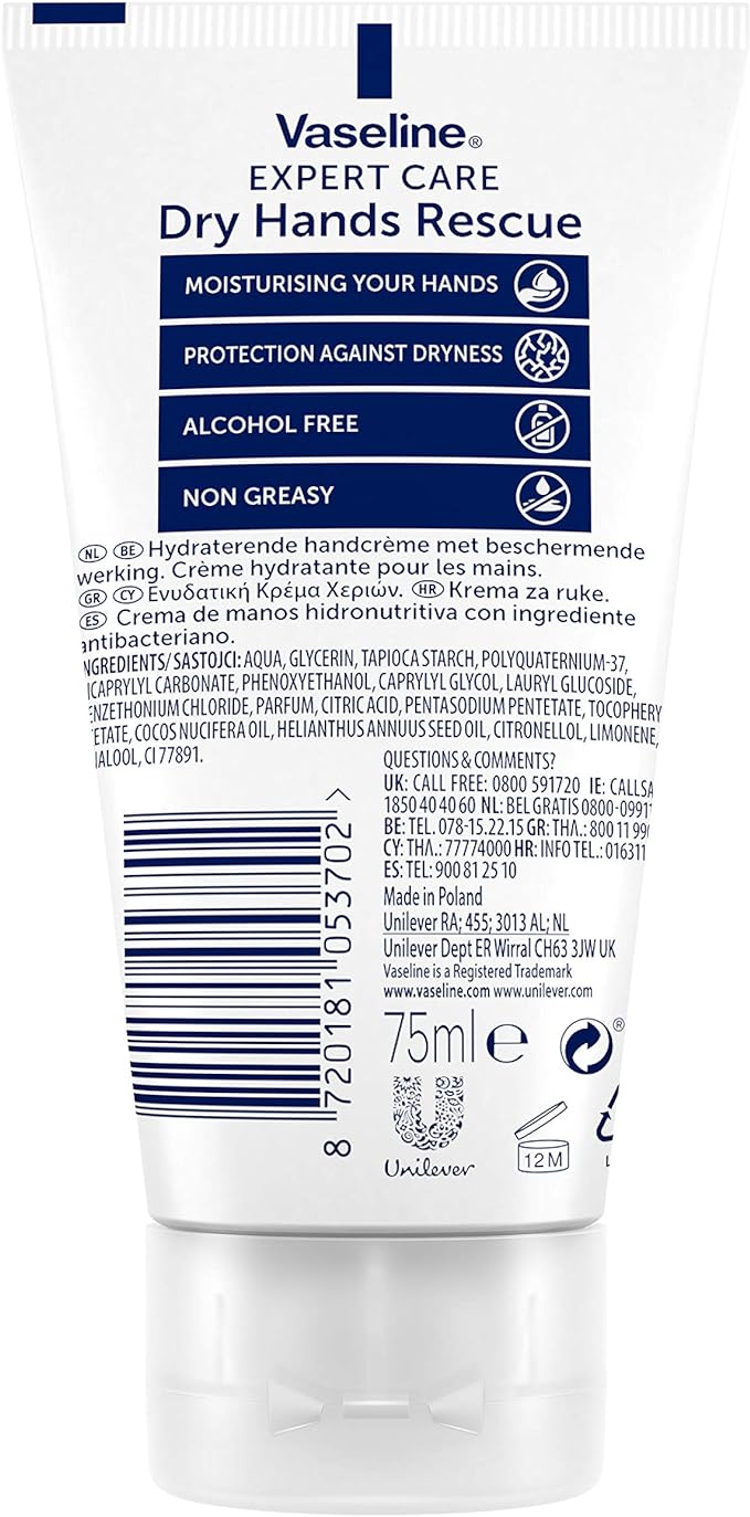 Vaseline Expert Care Dry Hands Rescue 2 in 1 Cream