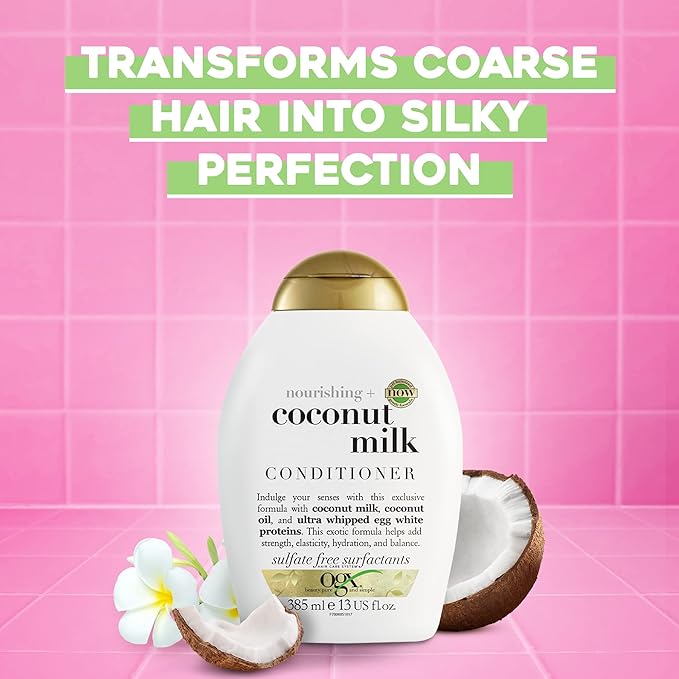 OGX, Hair Conditioner, Sulfate-Free, Nourishing Coconut Milk