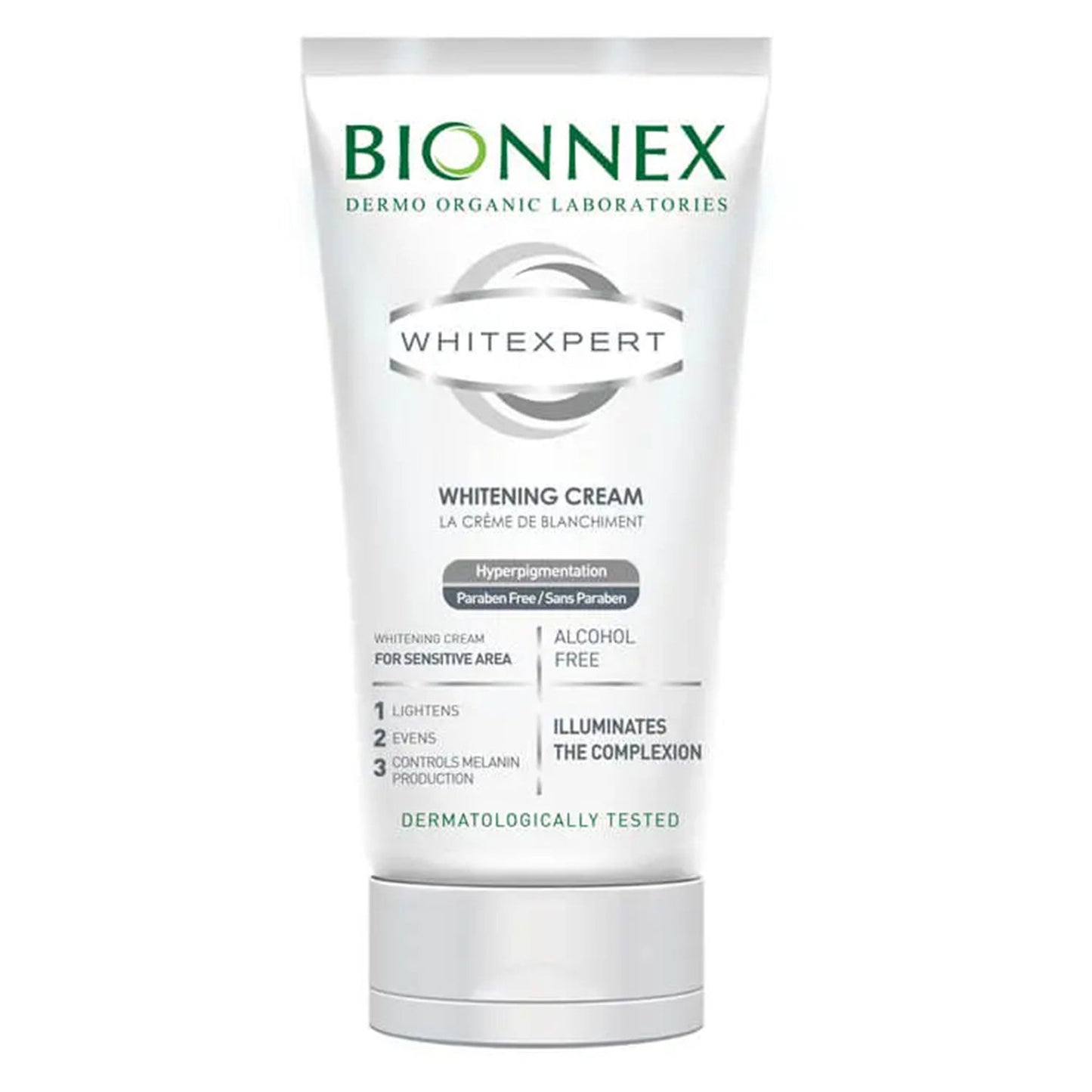 کرێمی چاودێری خاڵی گەشاوەی BIONNEX Whitexpert بۆ شوێنە هەستیارەکان 