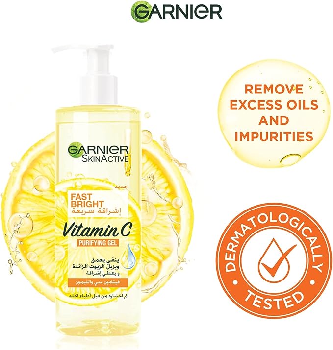 Garnier Skinactive Fast Bright Vitamin C Purifying Gel Wash