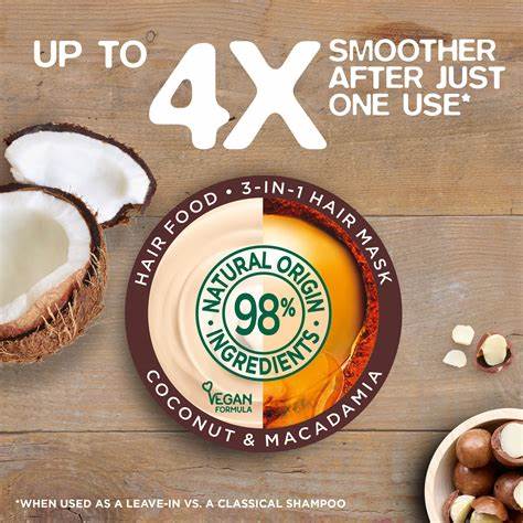 Garnier Ultra Doux Smoothing Coconut 3-in-1 Hair Food For Frizzy Hair