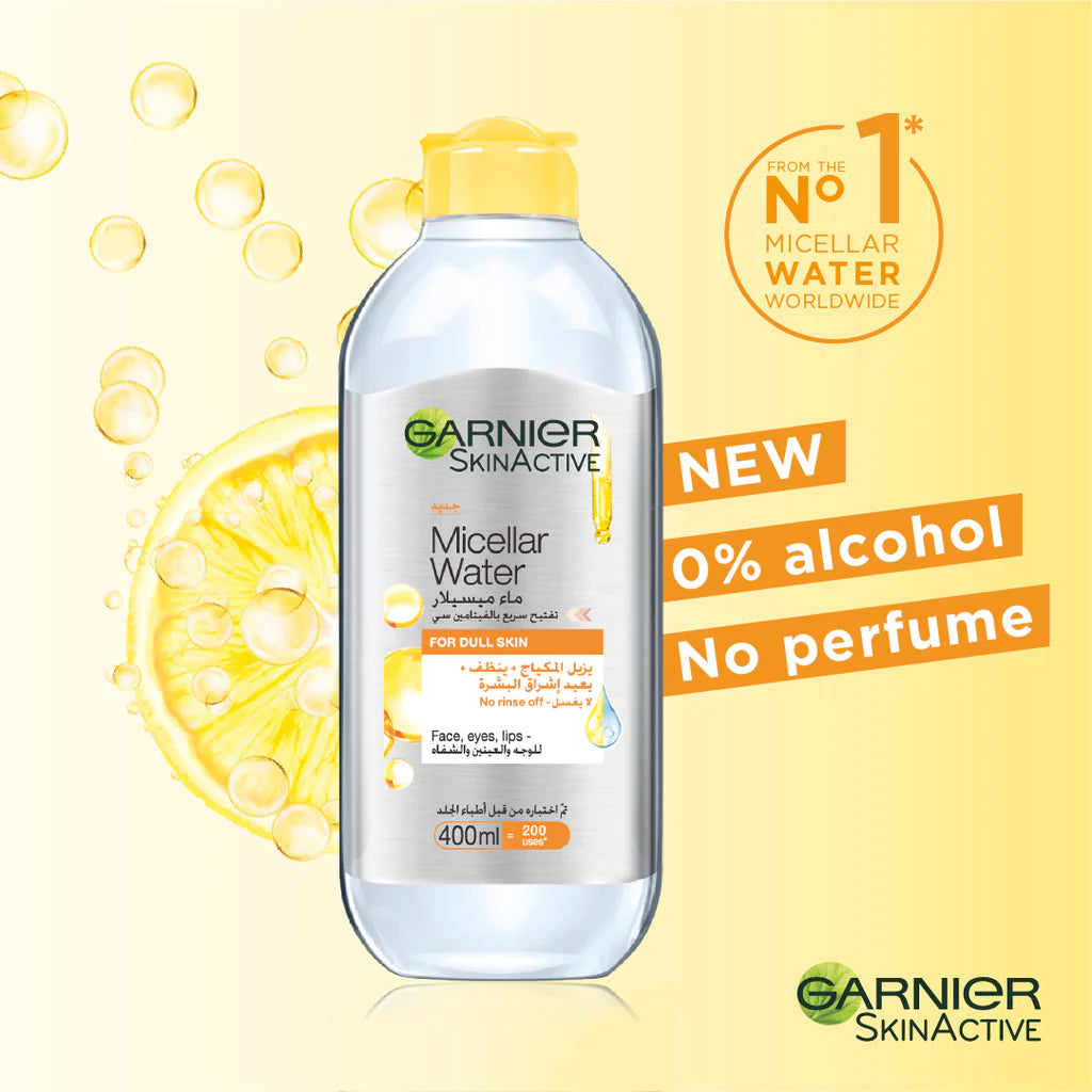 Garnier SkinActive Micellar ئاوی گەشاوە بە ڤیتامین سی