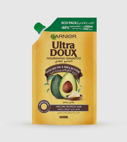 Garnier Ultra Doux Avocado Oil and Shea Butter Nourishing Shampoo Eco Pack