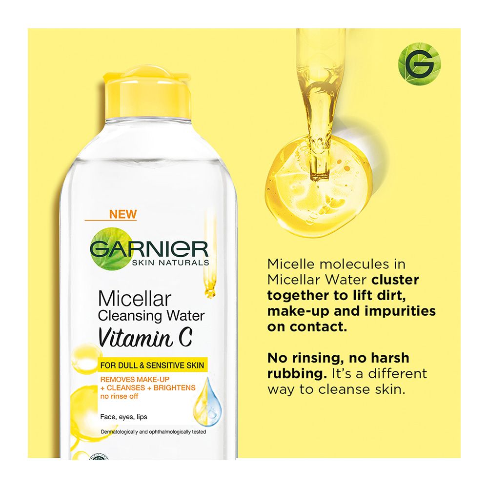 Garnier SkinActive Micellar ئاوی گەشاوە بە ڤیتامین سی