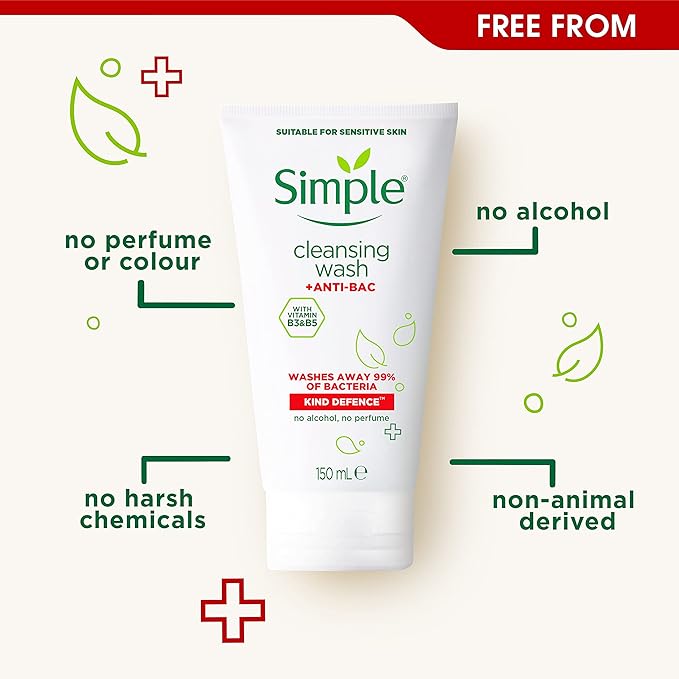 Simple Kind Defence +ANTI-BAC Cleansing Face Wash