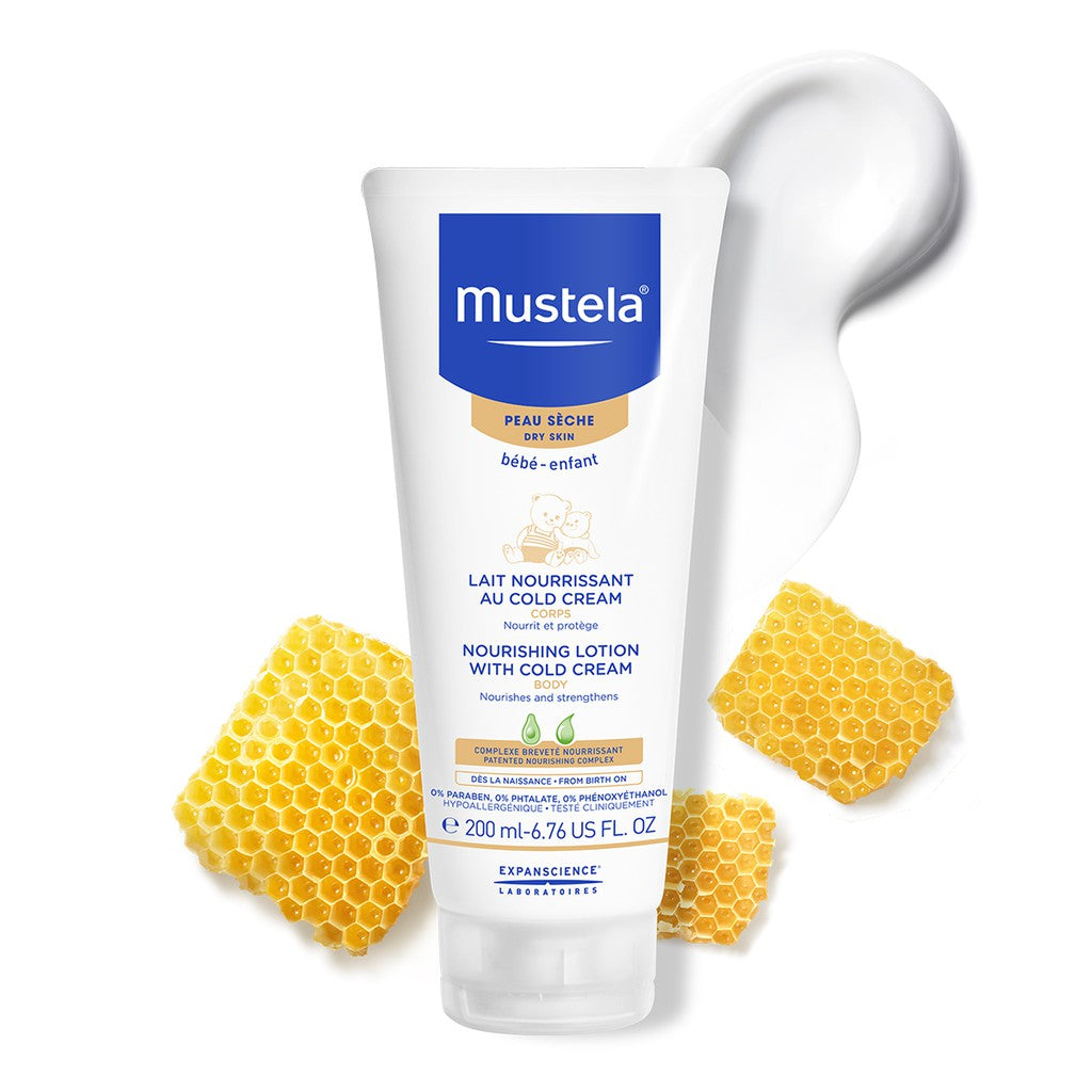 mustela لۆشنی خۆراکی بە کرێمی سارد و مۆمی هەنگ