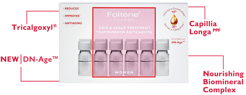 Foltene Anti-hair loss treatment for women - 12 ampoules