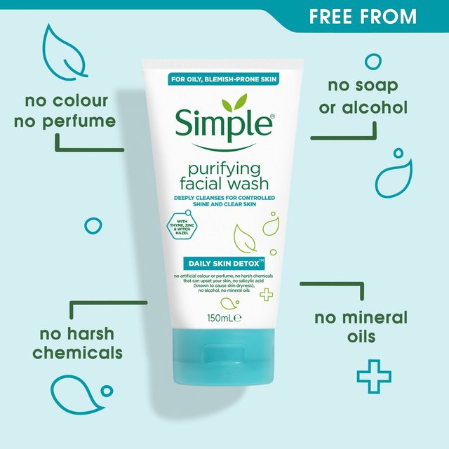 simple Daily Skin Detox Purifying Face Wash