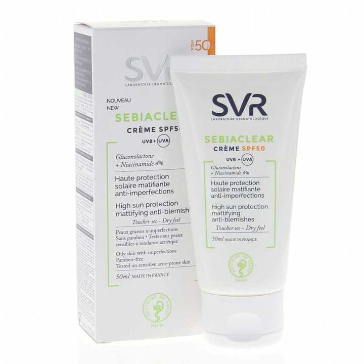 SVR Sebiaclear کرێمی پاراستنی خۆری دژە کەموکوڕی ماتفاینگ SPF50+ 