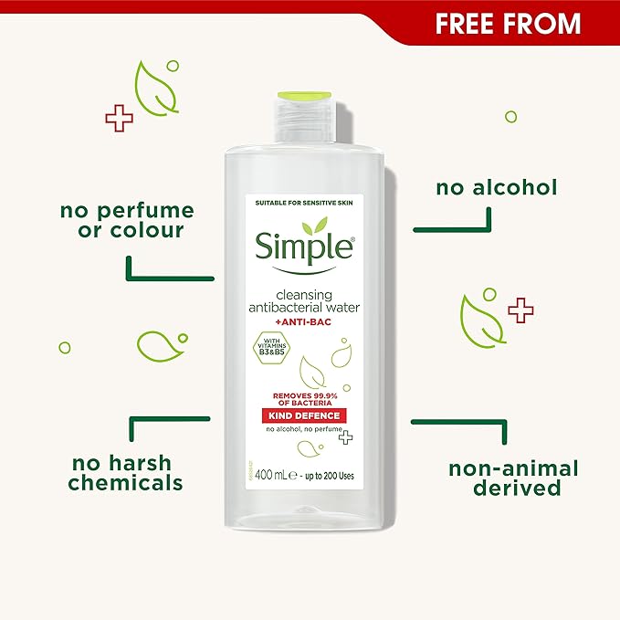 Simple Kind Defence  Antibacterial Cleansing Water +ANTI-BAC