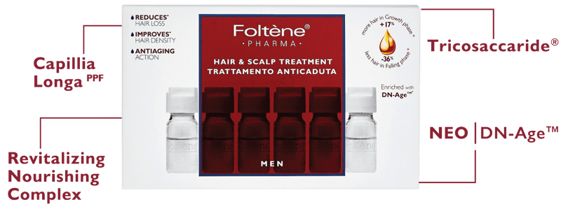 Foltene Men's Hair and Scalp Treatment - 12 Vials