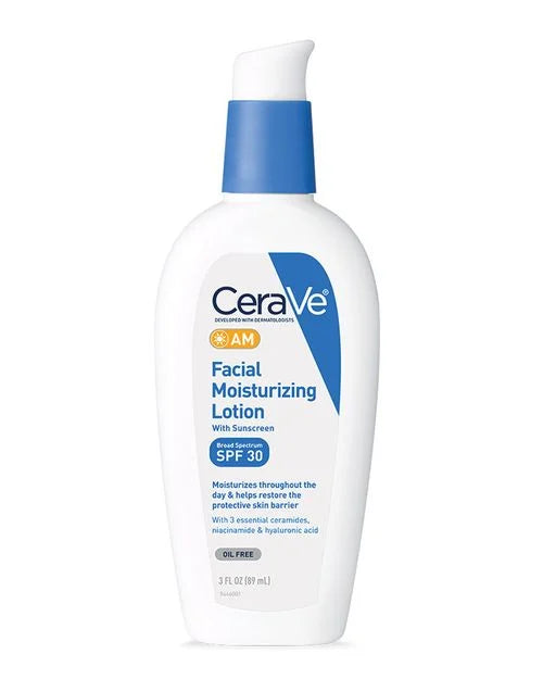 غسولی شێدارکەرەوەی دەموچاوی CeraVe AM SPF 30