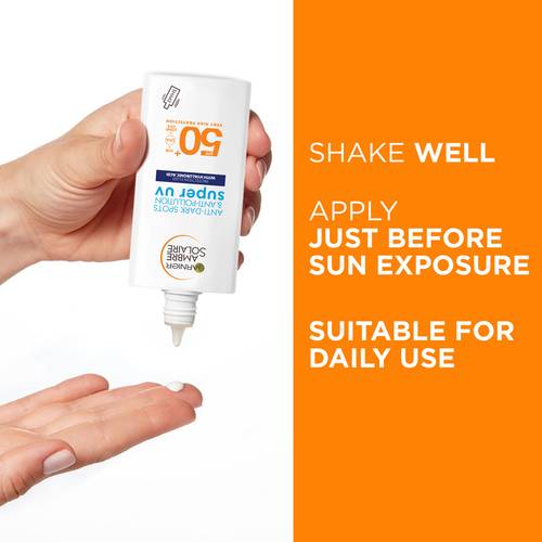 گارنیەر ئەمبری سۆلەر هەستیار پێشکەوتوو دەموچاو شلە خۆر SPF50+