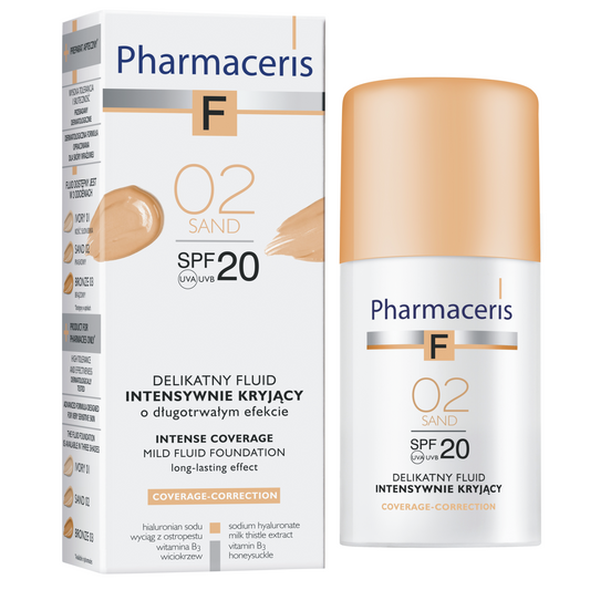 Pharmaceris Ph Intense Coverage Mild Fluid Foundation Sand 02