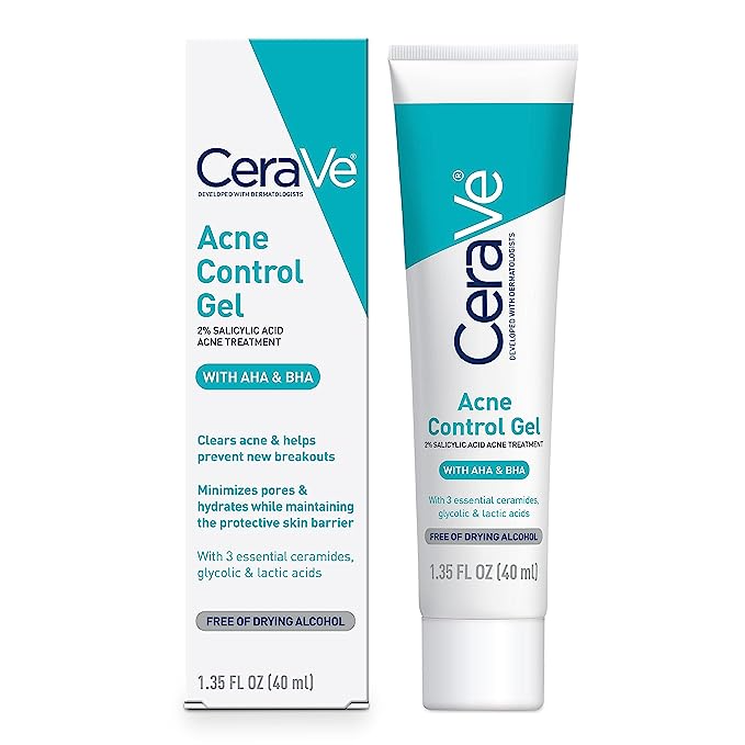 CeraVe Salicylic Acid Acne Treatment with Glycolic Acid and Lactic Acid