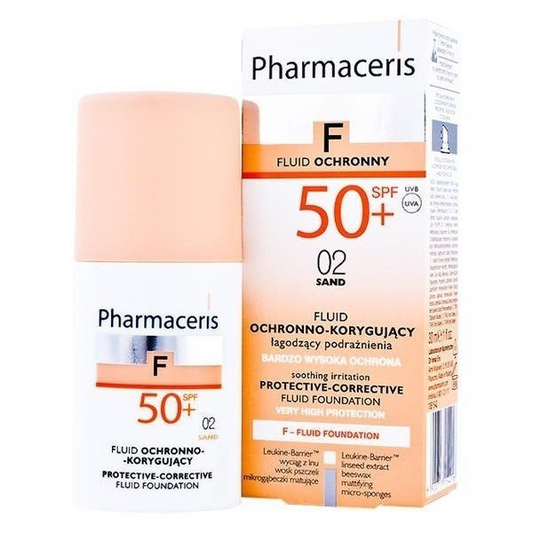 Pharmaceris خۆر چاککردنەوە شلەی چاککەرەوەی پارێزەر Spf50 No.02 Sand