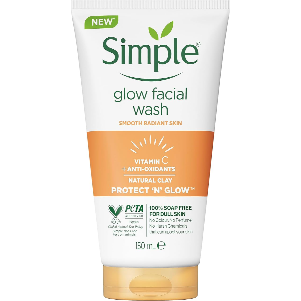 Simple Protect 'N' Glow facial wash with vitamin C and anti-oxidants