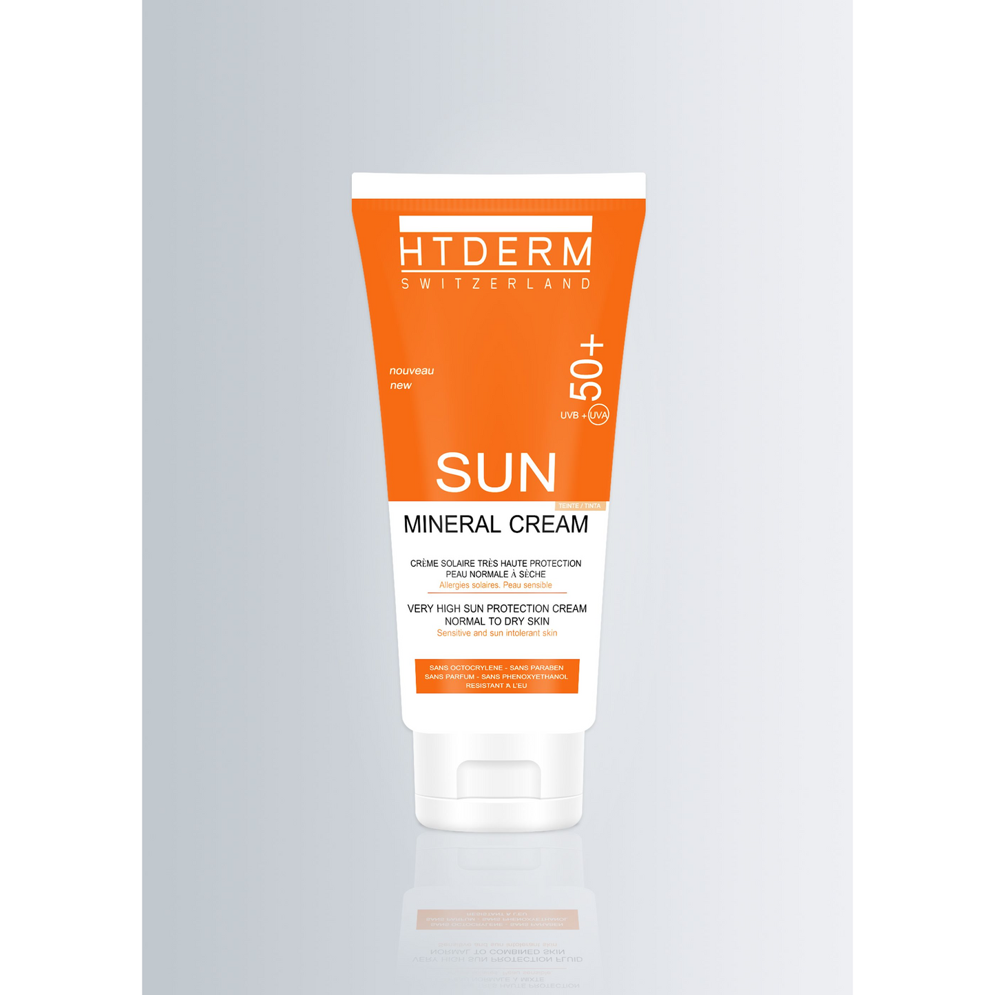 کرێمی کانزایی HTDERM Sun Tinted 50+ - 50ml 