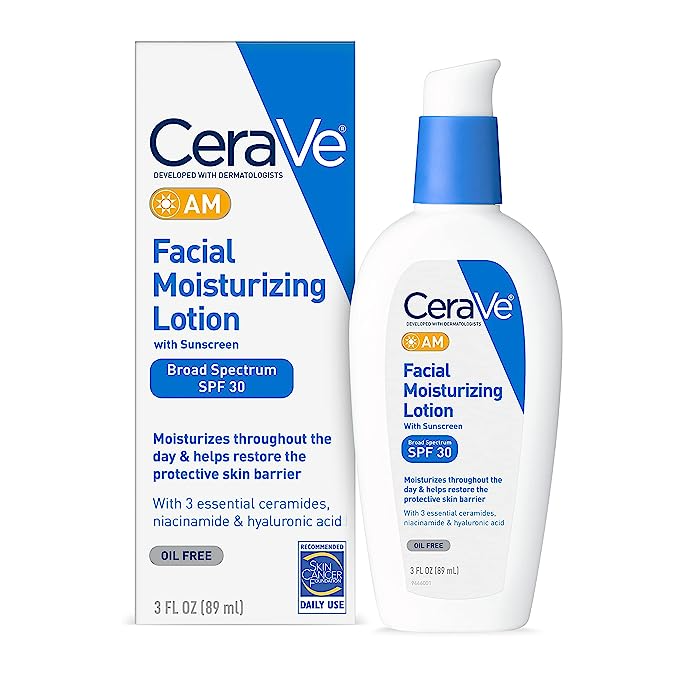 غسولی شێدارکەرەوەی دەموچاوی CeraVe AM SPF 30