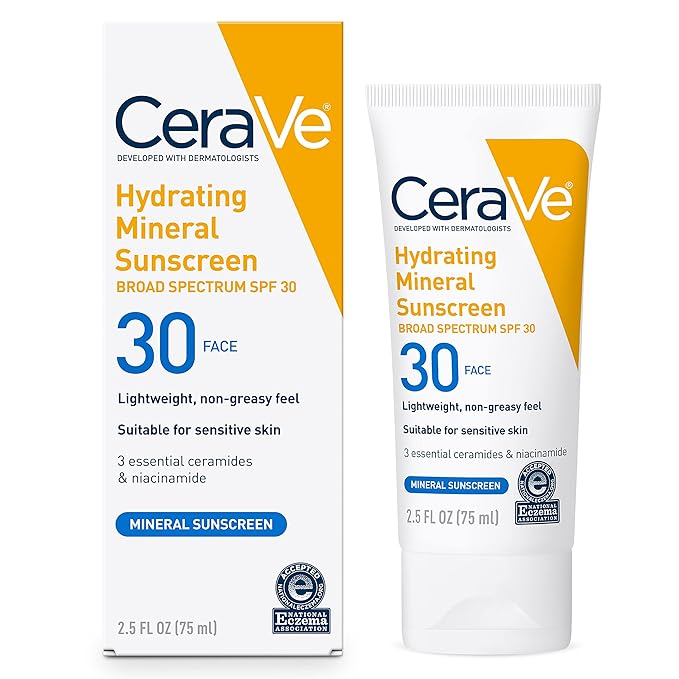 دژەخۆری کانزایی شێدارکەرەوەی CeraVe SPF 30 