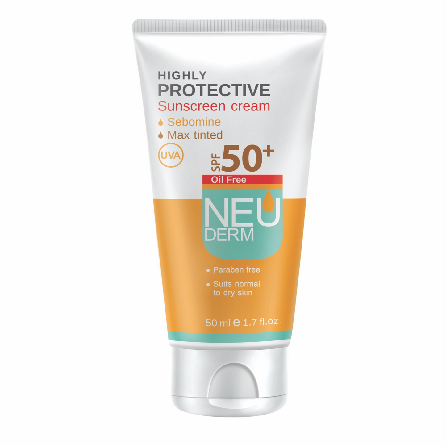 NEU DERM Highly Protective Sunscreen Cream (Max Tinted, Oil Free)