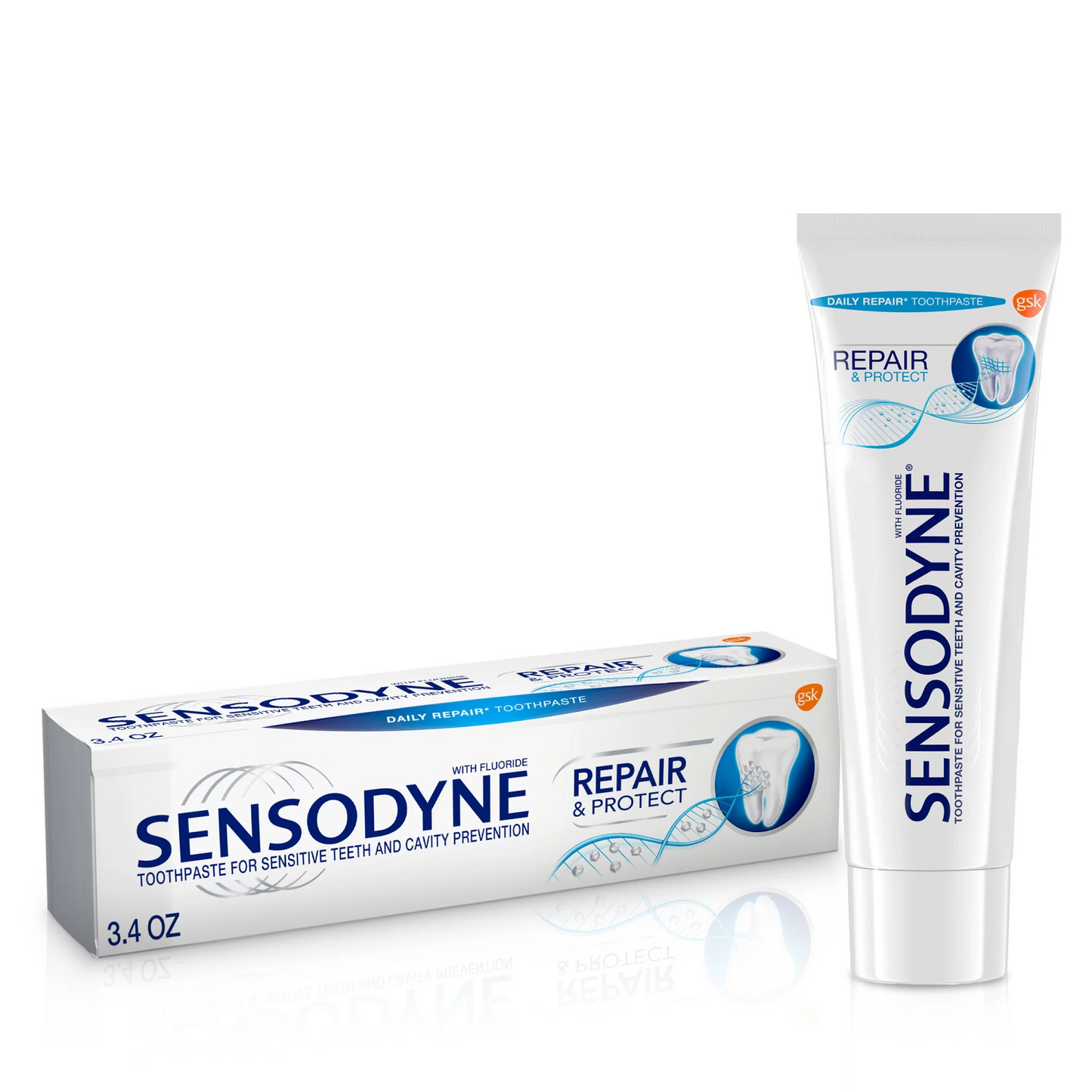 مەعجونی سپیکردنەوەی ددان چاککردنەوە و پاراستنی Sensodyne