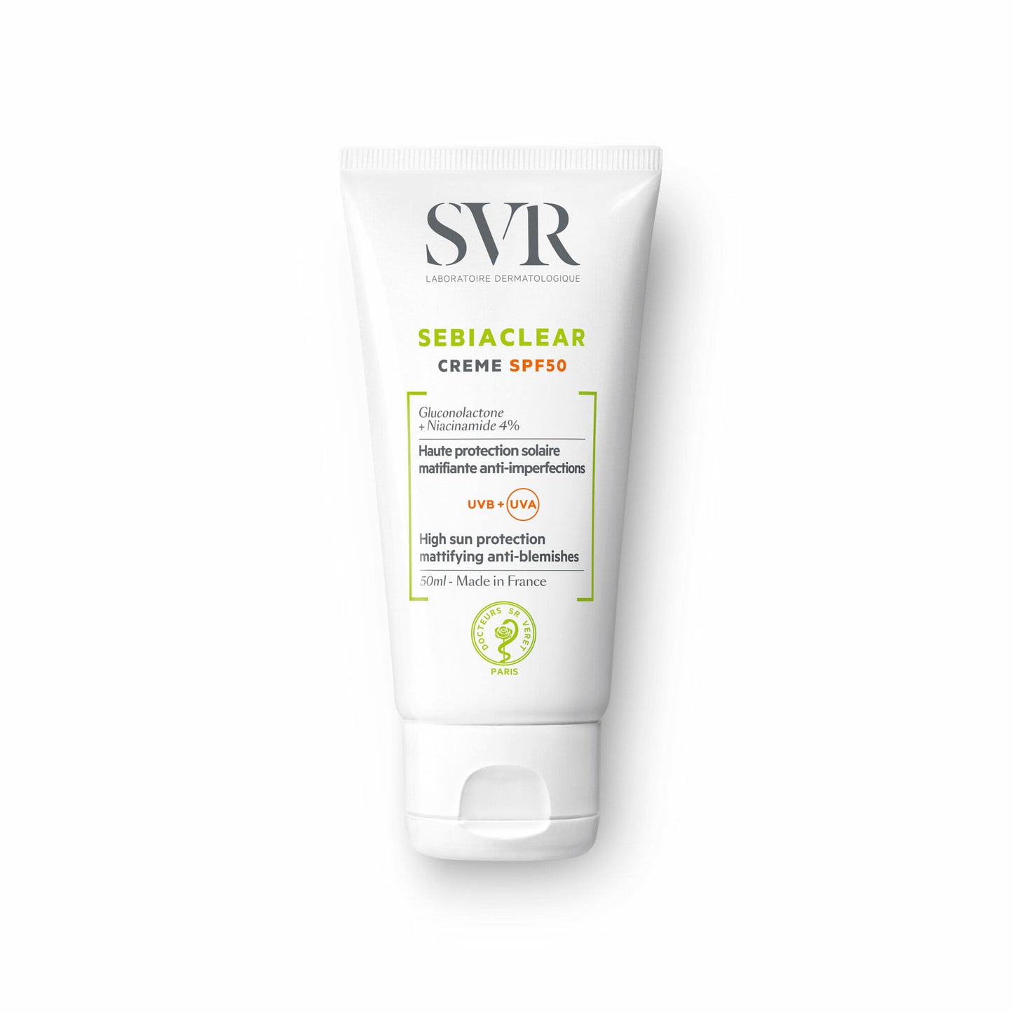 SVR Sebiaclear کرێمی پاراستنی خۆری دژە کەموکوڕی ماتفاینگ SPF50+ 