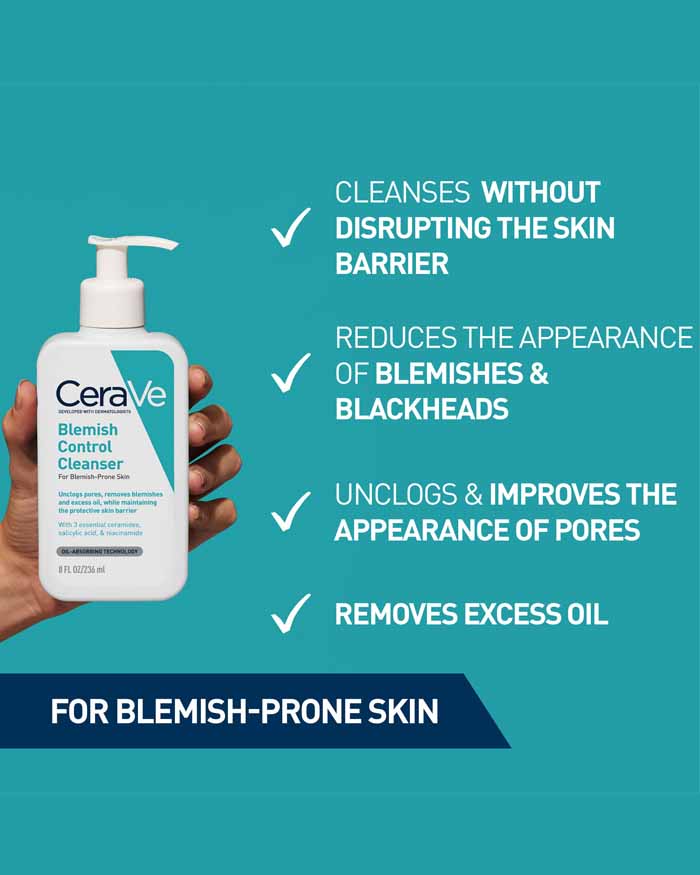 Cerave Blemish Control Cleanser for blemish-prone skin