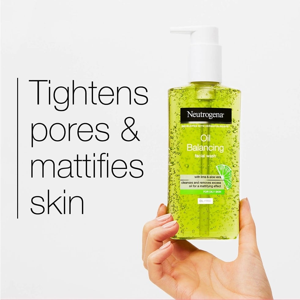 neutrogena Oil Balancing Face Wash for Oily Skin with Lime & Aloe Vera